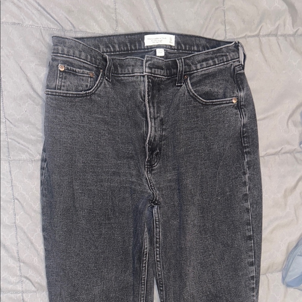 A&f curve love ankle straight high rise jeans